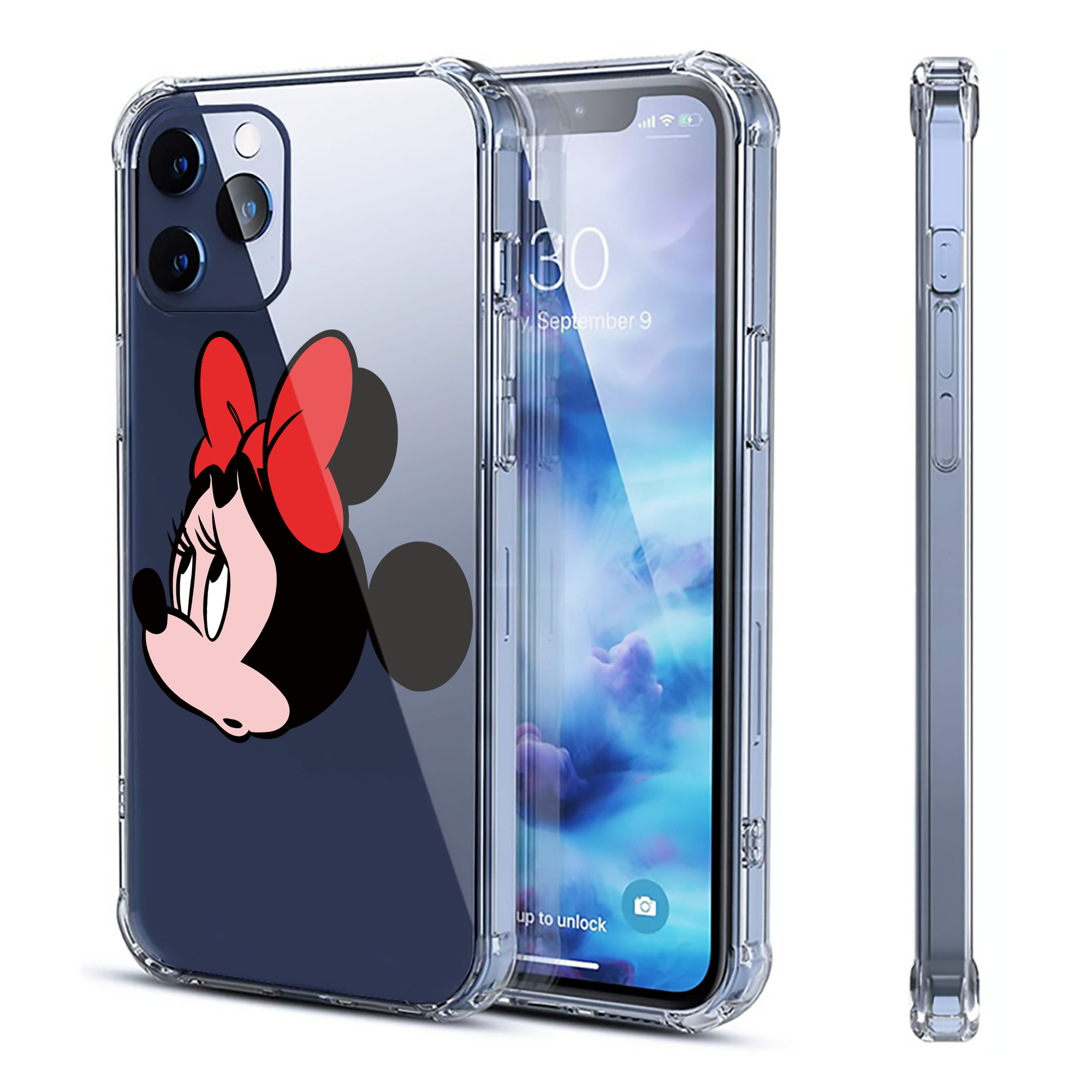 （画像用） ミッキーマウス Mickey Mouse 【iPhone 12シリーズ対応】透明スマホケース（クリアソフトケース）